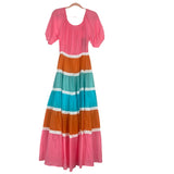 TOV Holy Color Block Crochet Trim Dress NWT- Size 38 (fits like small)