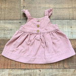 Baby Gap Pink Button Front Corduroy Dress- Size 0-3M