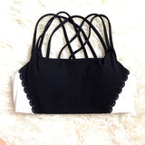 Athleta Black and White Strappy Back Sports Bra- Size S