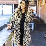 BB Dakota Leopard Faux Fur Coat NWT- Size XS