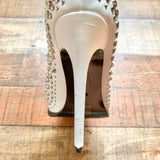 Azalea Wang White Studded Stiletto Boots- Size 8.5 (sold out online, see notes)