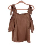 Soprano Shoulder Tie Cold Shoulder Top- Size M