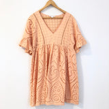 Loveriche Eyelet Ruffle Sleeve Dress- Size M