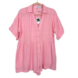 Petal + Pup Pink Button Front Romper NWT- Size 4 (see notes)