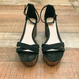 Cecelia New York Black/Leopard Bella Platform Wedge- Size 8.5 (Sold Out Online!)