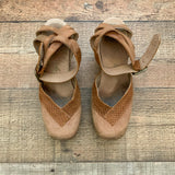 Free People Brown Suede Block Heel Closed Toe Wooden Clogs- Size 37 (US 7, see notes)