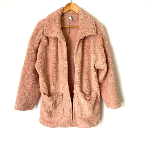 Z Supply Pink Sherpa Coat- Size XS
