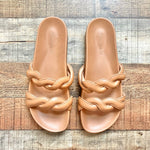 Madewell Brown Leather Double Strap Slide Sandals- Size 9 (see notes)