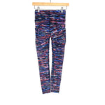 Lululemon Red/White/Blue Striped Leggings With Side Pockets & Hidden Back Pockets- Size 4 (Inseam 23")