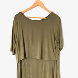 New Look Green Maternity/Nursing Dress-Size 12