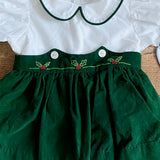 Lullaby Set Holly Berry Green Corduroy Dress NWT- Size 18M