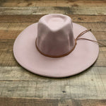 No Brand Pink Brown Braid Belted Wool Hat