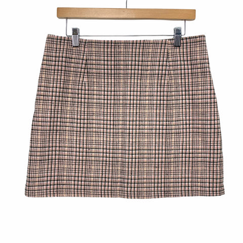 The Pink Lily Boutique Pink Plaid Skirt NWT- Size L