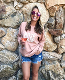 Brunette the Label Rosé Okay Sweatshirt- Size M/L
