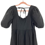 Vestique Black with Puff Sleeves Regent Babydoll Dress NWT- Size Lt