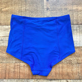 J Crew Blue High Waisted Bikini Bottoms- Size XS