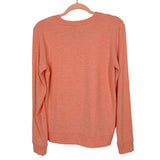 Lucky Brand Peach Ribbed at Neck, Cuffs, and Hem Sweater- Size S