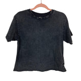 Thread & Supply Washed Black Raw Hem Tee- Size XS