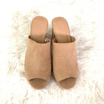 Universal Thread Tan Faux Suede Cork Mules- Size 7