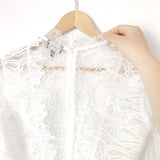 Bardot White Lace Peplum Top- Size 6/S (see notes)