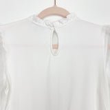 Gibson Look White Tule Sleeve Top- Size XXS