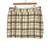 Amaryllis Cream/Brown Plaid She's the One Skirt- Size 1X (sold out online)