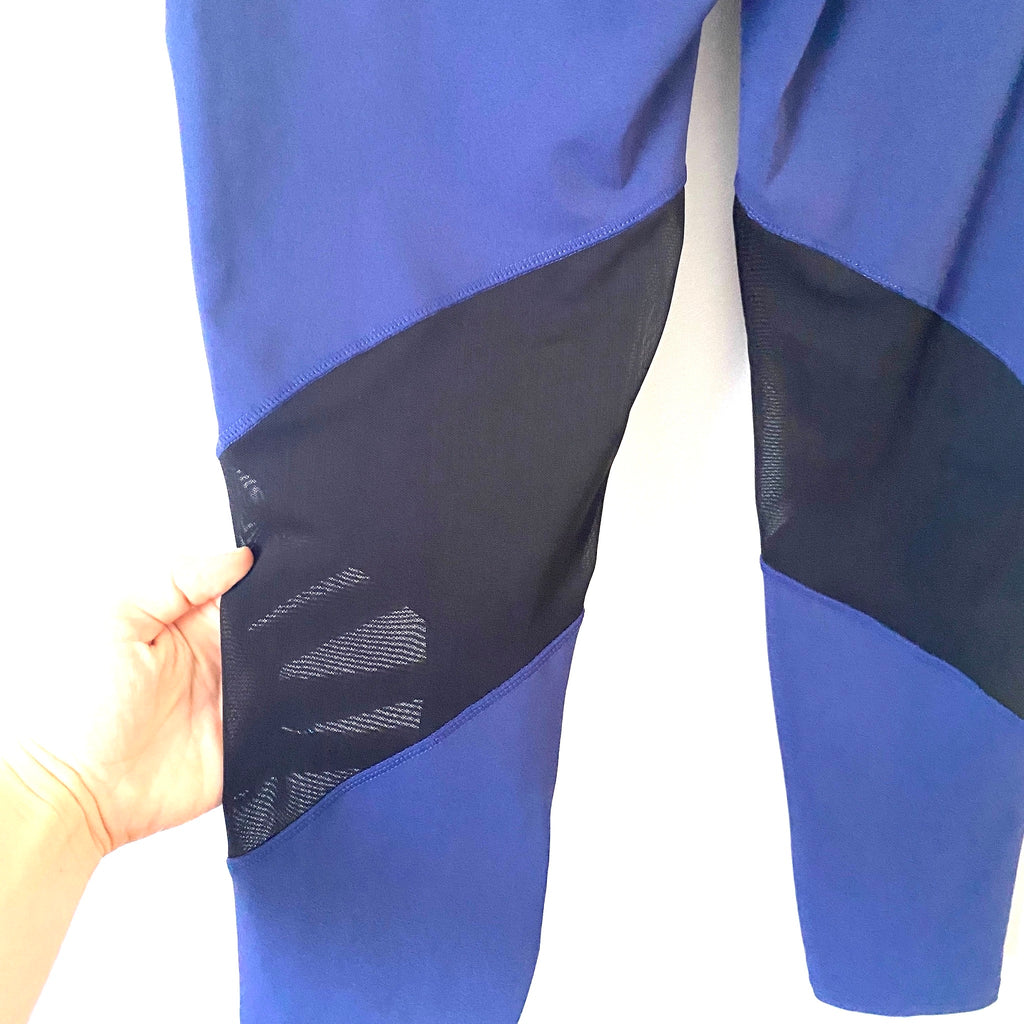 Pop Fit Navy Side Pocket and Vents Leggings- Size XL (Inseam 25.5