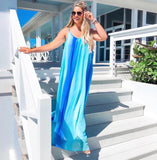 Aura Blue Ombre Dress NWT- Size L