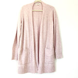 LOFT Long Heathered Pink/Purple Cardigan with Pockets- Size L