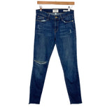 FRAME Dark Wash Distressed Raw Hem Jeans- Size 28 (Inseam 28.5")