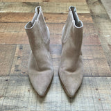 Sole Society Nude Suede Booties- Size 9