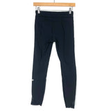 Lululemon Black Front Zipper Leggings With Side Mesh- Size 4 (Inseam 24")