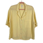 Stars Above Yellow Gauze Lounge Button Up Top- Size L (sold out online, we have matching shorts)