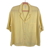 Stars Above Yellow Gauze Lounge Button Up Top- Size L (sold out online, we have matching shorts)