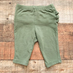 Old Navy Olive Ruffle Bottom Pants- Size 0-3M