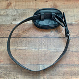 No Brand Black Vegan Leather Belted Fanny Pack- Size XL (LIKE NEW)