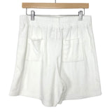 ELLANDEMM White Terry Cloth Shorts NWT- Size XL