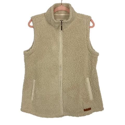 Marleylilly Beige Sherpa Vest- Size M