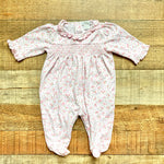 Kissy Kissy Pink Floral Smocked Footie Outfit- Size 0-3M