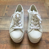 Steve Madden White Perforated Platform Sneakers- Size 7.5