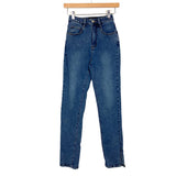 Kittenish Side Slit Hem Jeans- Size XS (sold out online, Inseam 30.5")