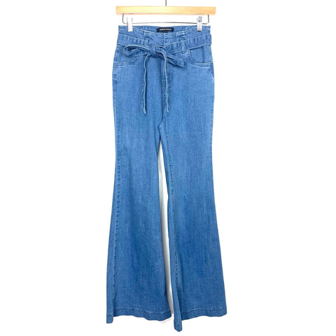 Jealous Tomato High Waisted Paperbag Waist Flare Jeans- Size S (Inseam 31”)