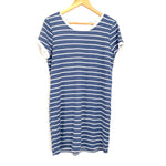 Pink Lily Blue Striped T-Shirt Dress (fully lined)- Size S