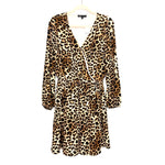 Gibson Animal Print Long Sleeve Surplice Front Dress NWT- Size M