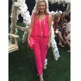 Trina Turk Hot Pink Jumpsuit with Pleaded Back- Size 2