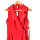 Windsor Tangerine Faux Wrap Romper NWT- Size M