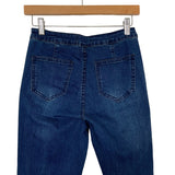 BLANK PAIGE Dark Wash Distressed Hem Flare Jeans- Size M (Inseam 29")