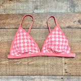 Kona Sol Pink Gingham Padded Bikini Top NWT- Size XL/16-18 (we have matching bottoms)