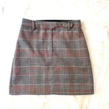 J.ING Plaid Grey, Black and Red Skirt- Size S