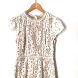 Blu Pepper White Lace Overlay Dress- Size M